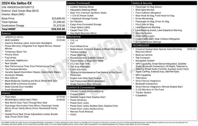 Used 2024 Kia Seltos EX For Sale in Muscle Shoals, AL