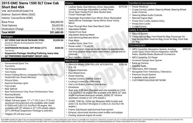 2015 GMC Sierra 1500 SLT