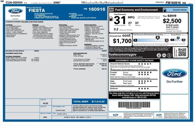 2015 Ford Fiesta SE 2015 Ford Fiesta SE