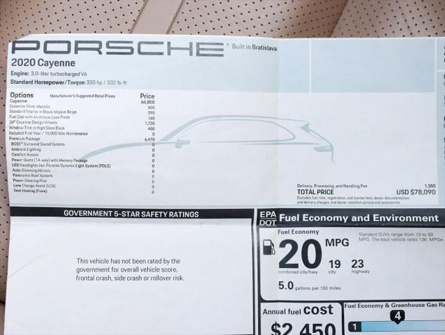 2020 Porsche Cayenne Base