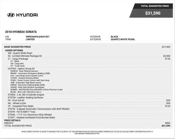 2018 Hyundai Sonata Limited for sale in Stafford, VA