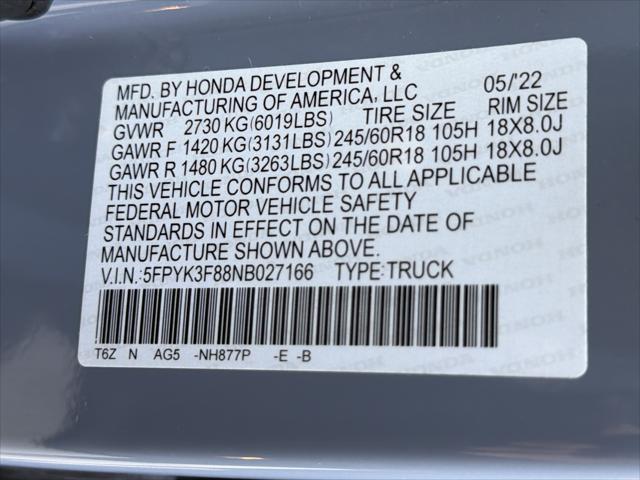 2022 Honda Ridgeline Black Edition