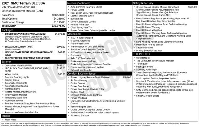 2021 GMC Terrain SLE