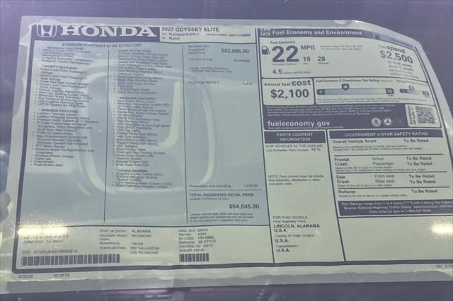 2027 Honda Odyssey Elite