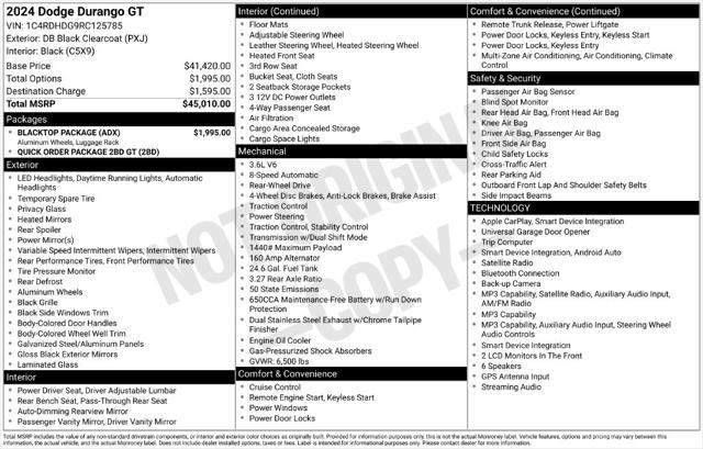 2024 Dodge Durango GT RWD