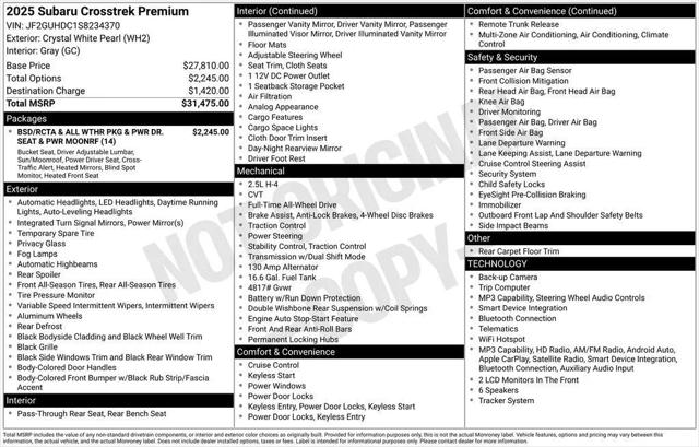 2025 Subaru Crosstrek Premium for sale in East Hartford, CT