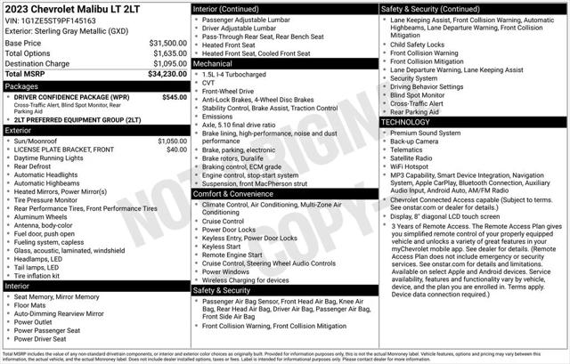 2023 Chevrolet Malibu FWD 2LT 2023 Chevrolet Malibu FWD 2LT