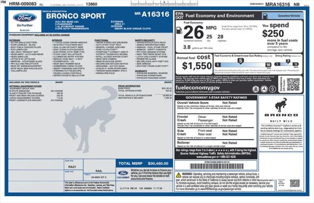 2021 Ford Bronco Sport Big Bend 2021 Ford Bronco Sport Big Bend