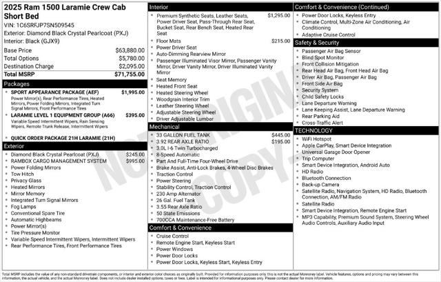 2025 Ram 1500 Laramie Crew Cab 4x4 57 Box