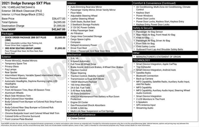 2021 Dodge Durango SXT Plus AWD