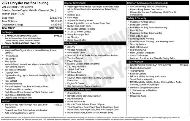 2021 Chrysler Pacifica Touring