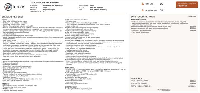 2019 Buick Encore FWD Preferred
