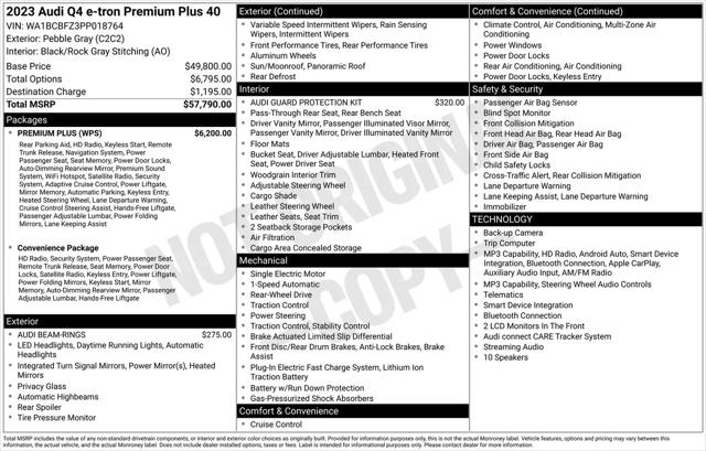 2023 Audi e-tron Premium Plus 40 RWD