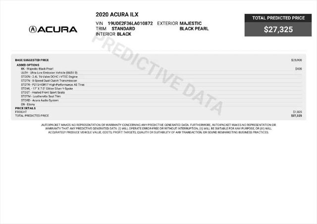 2020 Acura ILX Standard