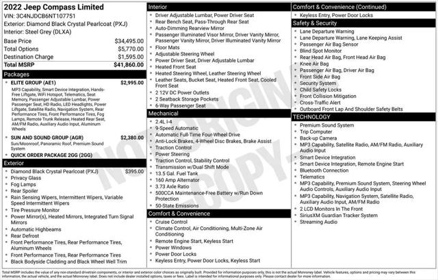 2022 Jeep Compass Limited 4x4
