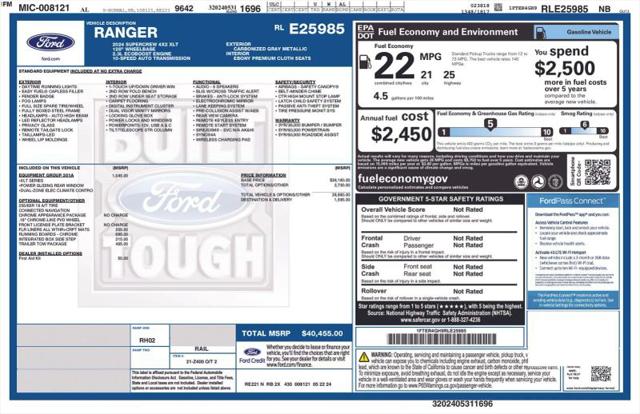 2024 Ford Ranger XLT for sale in Huntsville, AL