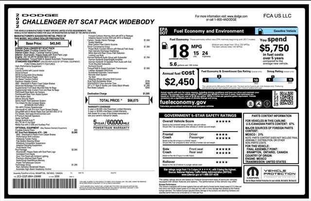 2022 Dodge Challenger R/T Scat Pack Widebody for sale in Detroit, MI