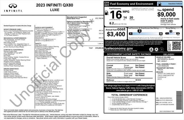 2023 INFINITI QX80 LUXE for sale in Lancaster, CA