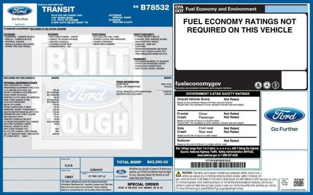 2019 Ford Transit Extended Length w/Sliding Side Door w/LWB