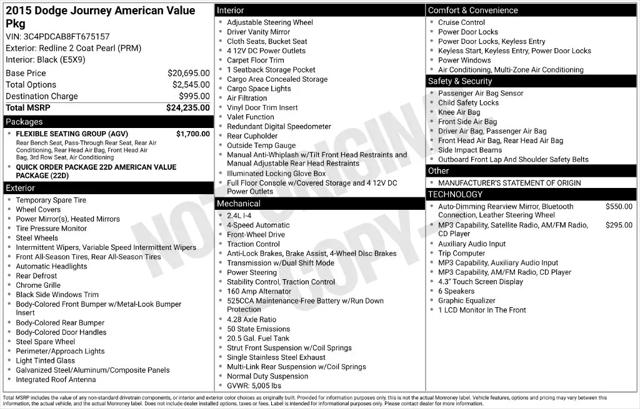 2015 Dodge Journey American Value Pkg