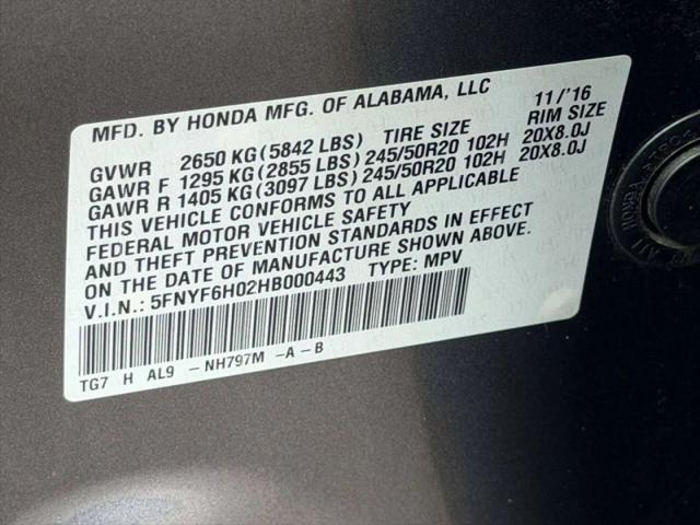 2017 Honda Pilot Elite