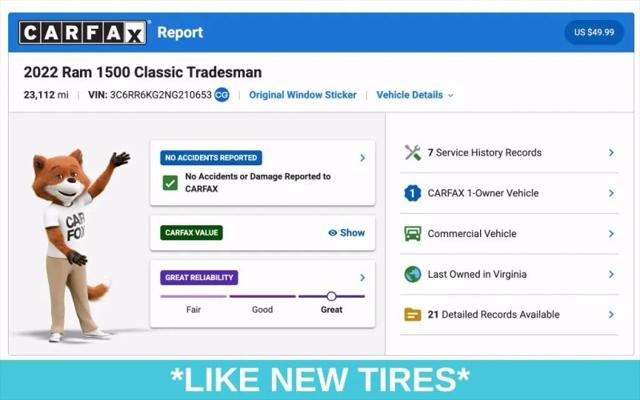 2022 Ram 1500 Classic Tradesman Crew Cab 4x2 57 Box