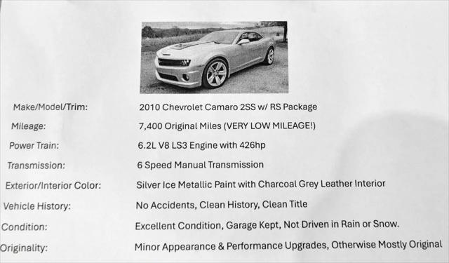 2010 Chevrolet Camaro 2SS