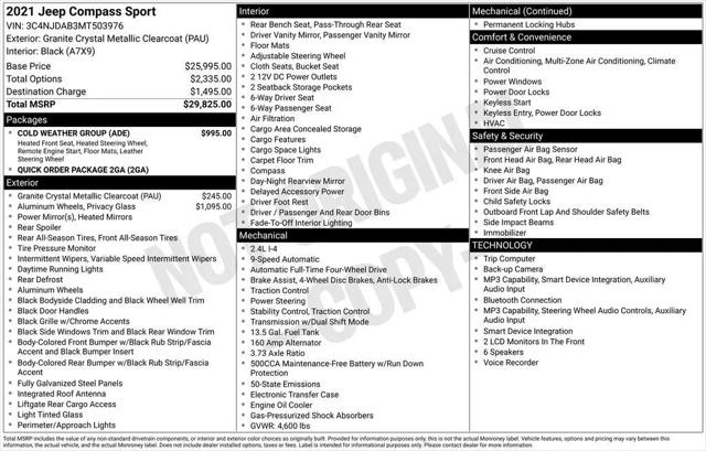 2021 Jeep Compass Sport