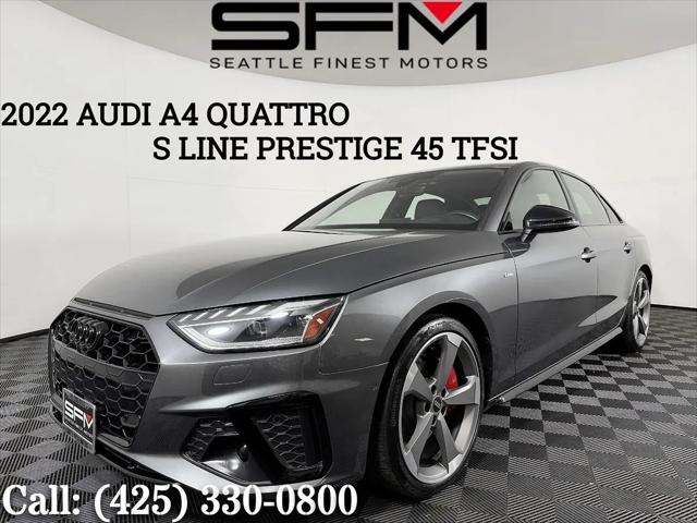 2022 Audi A4 Prestige 45 TFSI S line quattro S tronic for sale in Lynnwood, WA