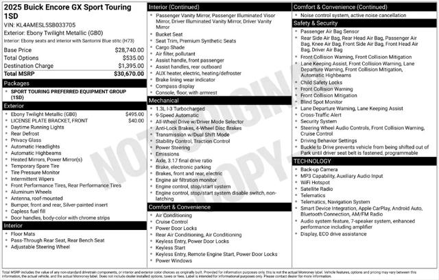 2025 Buick Encore GX Sport Touring AWD