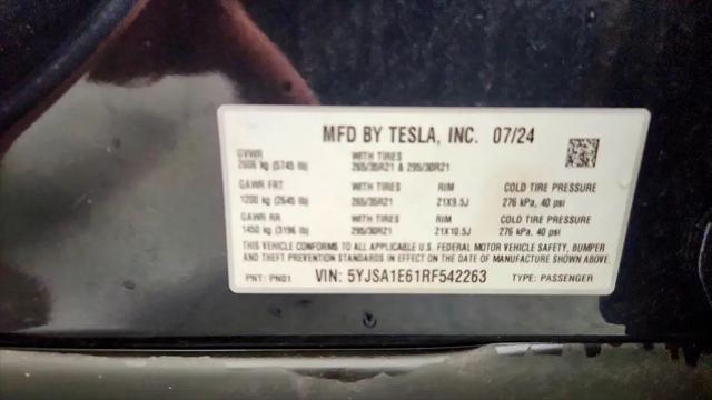 2024 Tesla Model S Plaid Tri Motor All-Wheel Drive