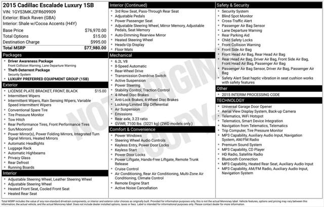 2015 Cadillac Escalade Luxury for sale in Clermont, FL
