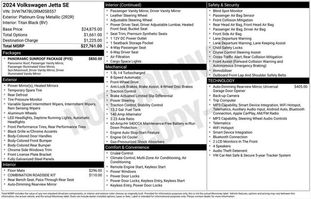 2024 Volkswagen Jetta 1.5T SE for sale in Clermont, FL