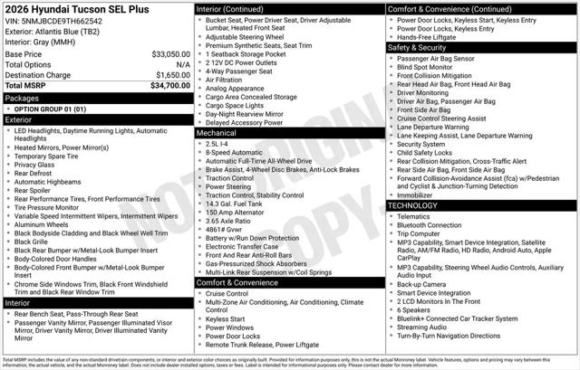 2026 Hyundai Tucson SEL for sale in Fargo, ND
