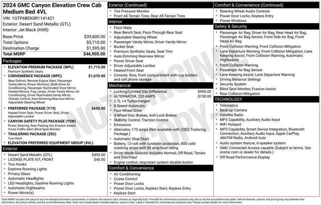 2024 GMC Canyon 4WD Elevation for sale in Naperville, IL