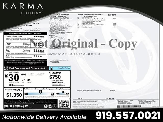 2021 Toyota RAV4 LE for sale in Fuquay Varina, NC