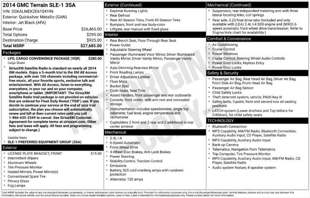 Used 2014 GMC Terrain SLE-1 For Sale in Muscle Shoals, AL