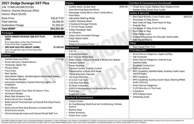 2021 Dodge Durango SXT Plus AWD