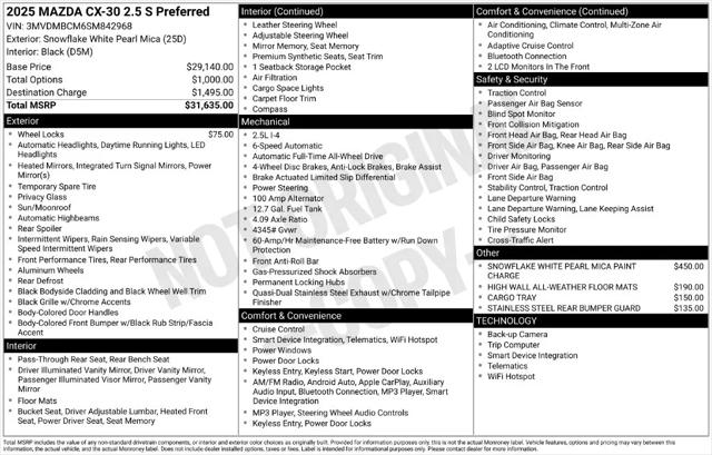 2025 Mazda CX-30 2.5 S Preferred Package