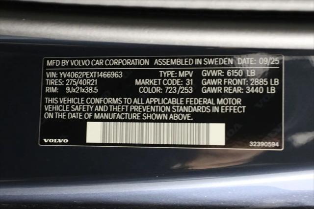 2026 Volvo XC90 Plus, B6 AWD Gas mild hybrid, Gasoline, Bright, 7 Seats