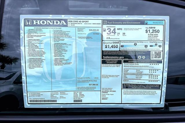 2026 Honda Civic Sport