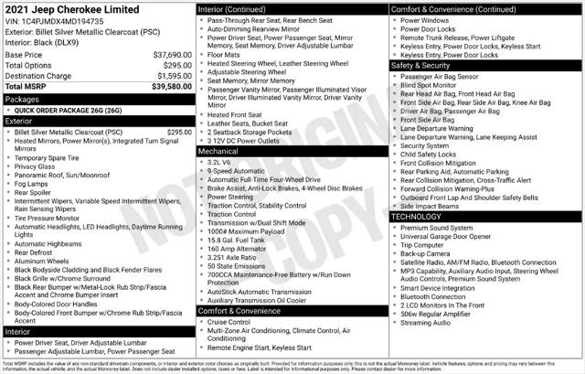 2021 Jeep Cherokee Limited