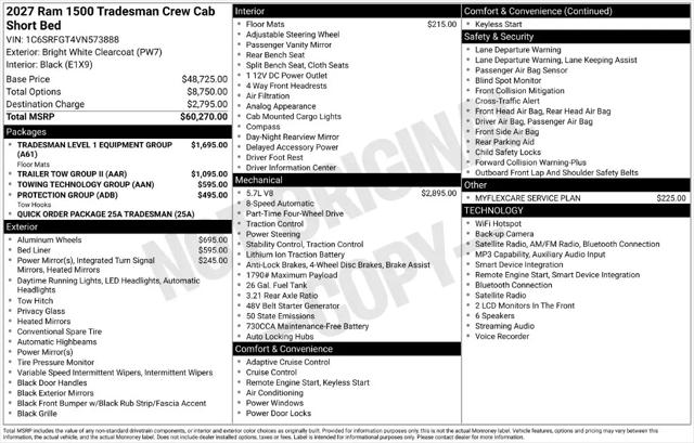 2027 Ram 1500 Tradesman