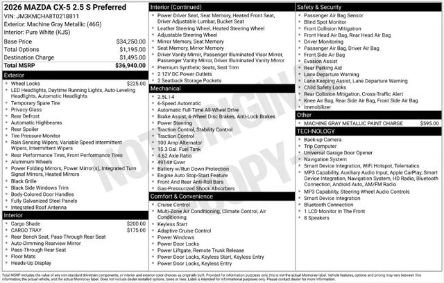 2026 Mazda CX-5 2.5 S Preferred