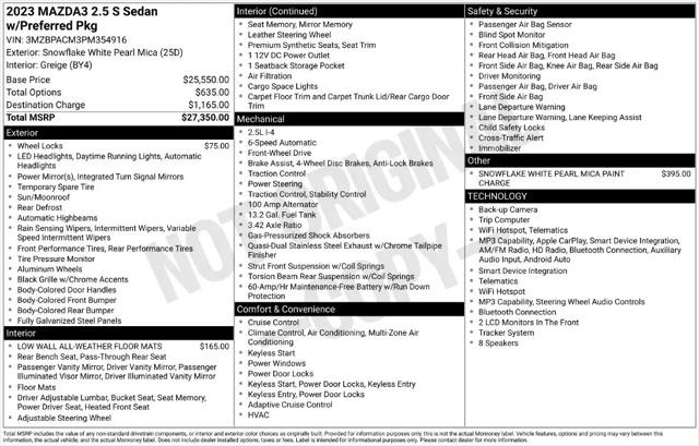 2023 Mazda Mazda3 2.5 S Preferred
