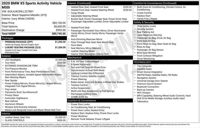 2020 BMW X5 M50i for sale in Greensboro, NC