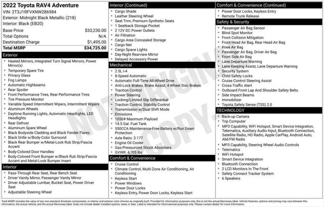 2022 Toyota RAV4 Adventure for sale in Greensboro, NC