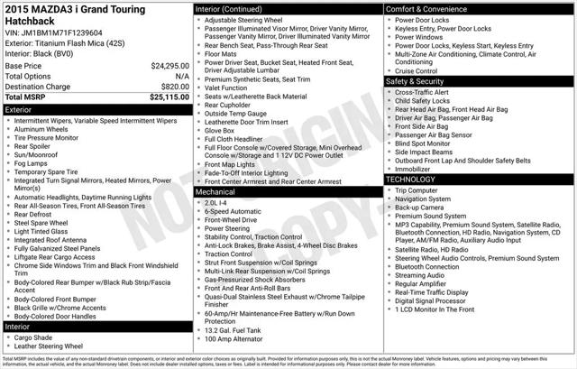 2015 Mazda Mazda3 i Grand Touring