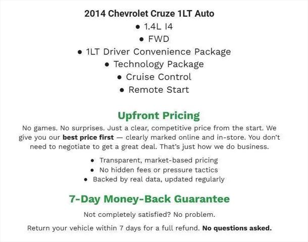 2014 Chevrolet Cruze 1LT Auto for sale in Appleton, WI