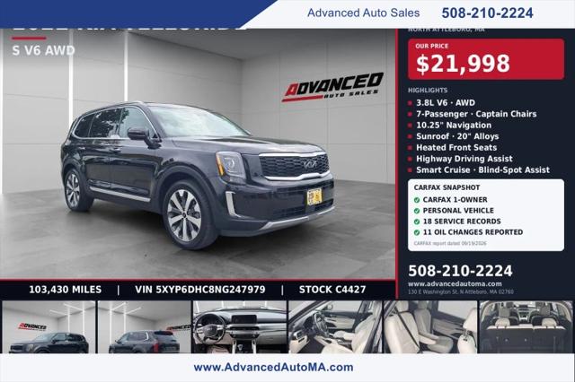 2022 Kia Telluride S for sale in North Attleboro, MA